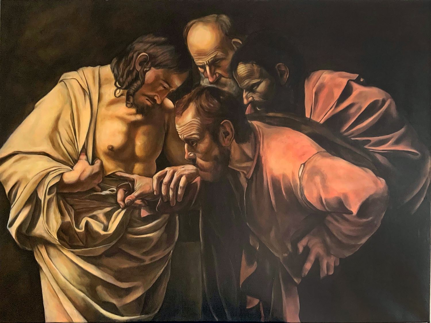 Mastercopy after Caravaggio, The Incredulity of Saint Thomas